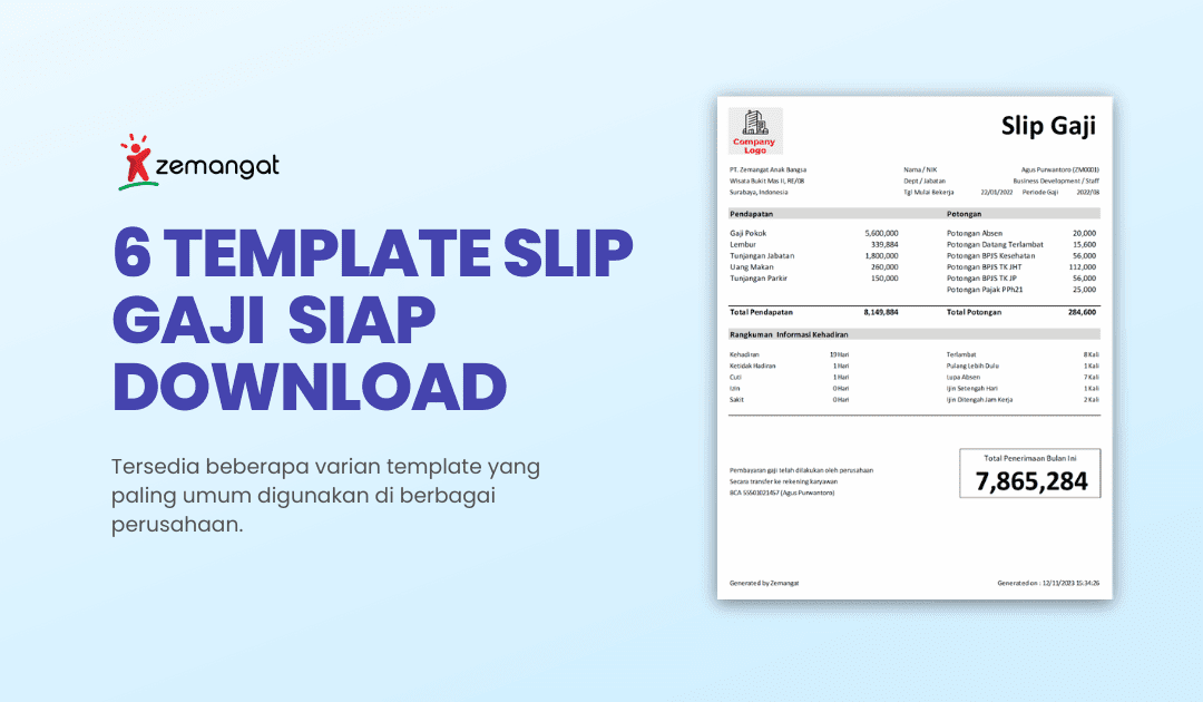 6 TEMPLATE SLIP GAJI  SIAP DOWNLOAD YANG BIASA DIGUNAKAN DI PERUSAHAAN